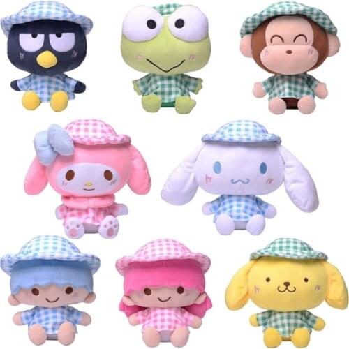 Cartoon Stuffed Plush Toy Kero Kero Keroppi Cinnamoroll Purin Dog My Melody Kawaii Cute Soft Plushie Doll Toy Girl Kid Gift 23cm