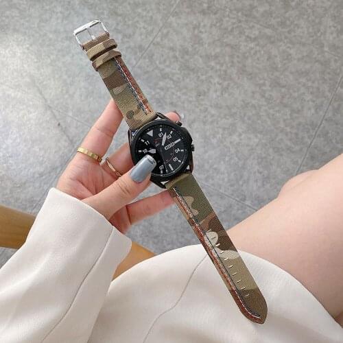 Nylon Strap 22mm Watch Band Canvas Replacement for Men Women Samsung Watch 46mm/Gear S3 Frontier/Galaxy Watch 3 45mm Accessories
