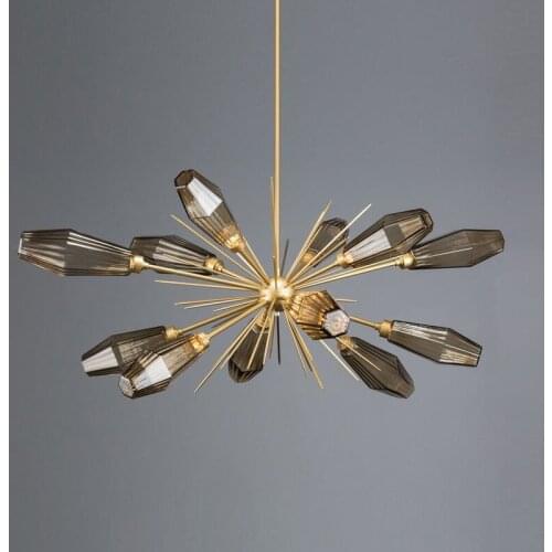 Post-modern creative glass living room art chandelier American minimalist bedroom study decorative chandelier