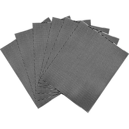 Grill Mesh Mat Set Of 6 Non Stick BBQ Grill Mats, Heavy Duty Reusable Grilling Works On Gas Charcoal Pellet Grill