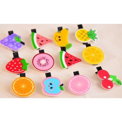 Dog Grooming Clip Pet Dog Hair Hairpin Cartoon fun personalized jewelry Acrylic simulation fruit hair clip