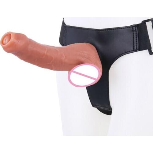 Foreskin Liquid Silicone Strapon Dildos Double Penetration Lesbian Large Dildos G-spot Stimulate Dildo for Anal Women Sex Toys