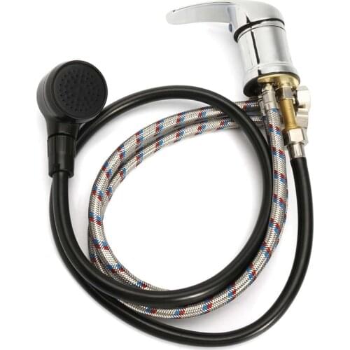 1Set Shampoo Bed Chair Faucet + Shower Head with Hose Salon Bath Bowl Sink Faucet Stainless Steel Basin Faucet