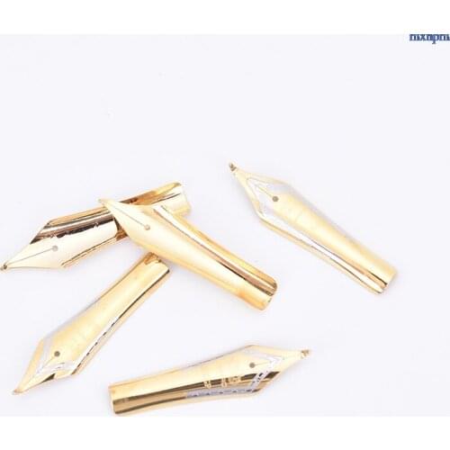 1pc Diy Gold Silver X450 Curved Tip Simple Replacement Fountain Pen Nib Metal Stainless Steel For Jinhao Replacement