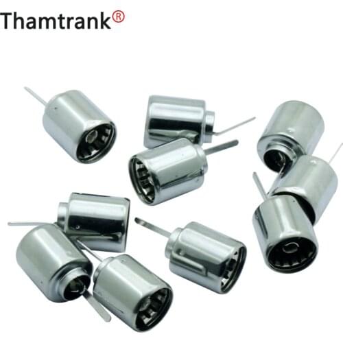 10Pcs Metal TV Female Coaxial Coax RF Adapter Connector Wire connector DVB-T TV PAL Cable Adapter welding TV plugs converters