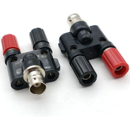 10pcs new BNC female jack to 4MM Twin dual Banana Jack Female Coaxial Adapter connector