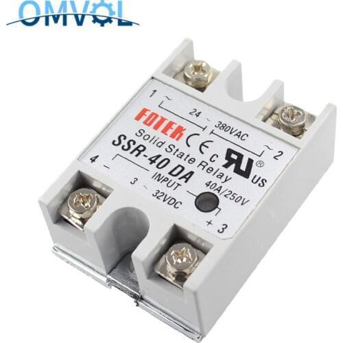 10pcs SSR-40DD input 3-32VDC output 5-60VDC FOTEK solid state relay ssr40dd