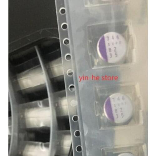 10PCS 35SVPF82M Solid capacitor 35SVPF82M 35V82UF 8X12 Panasonic SVPF patch solid capacitor
