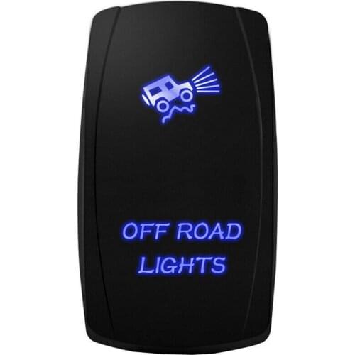 12-24V Car OFF ROAD 12V 20A Toggle Rocker Switch Blue LED Light 5Pin ON OFF