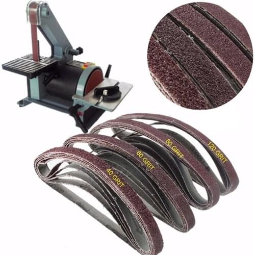 20pcs 13mm*457mm 40Grit-120Grit Mixed Powerfile Sanding Belts Sander Power Tool