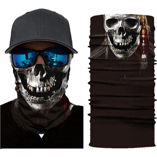 Seamless Outdoor Quick Dry Sunshadend Head Scarf 3D Digital Printing Bear Pharaoh Magic Head Scraf Camera Protective Cover