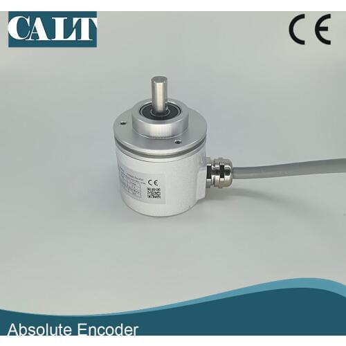 CALT CANBUS output 12 bit single lap absolute rotary encoder clamping flange 6mm solid shaft encoder CAS60R12E6CBB