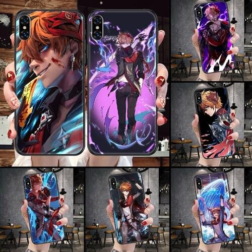 Genshin Impact Childe Phone Case For iphone 5 5S SE 2 6 6S 7 8 11 12 Mini Plus X XS XR Pro Max black fashion coque 3D bumper