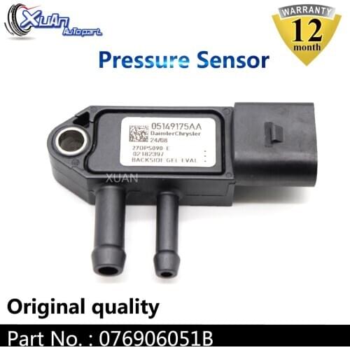 XUAN 076906051B EGR DPF Exhaust Differential Pressure Sensor MAP Sensor For AUDI A3 Q3 TT Skoda Octavia Superb II Roomster Yeti