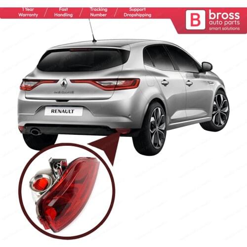 BSP990-2 Rear Bumper Tail Fog End Light Lamp Lens Reflector Right Side 265804720R for Renault Megane MK4 Hatchback ONLY