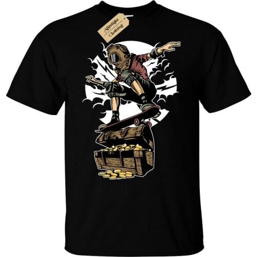 Skater Diver T-Shirt Mens treasure top