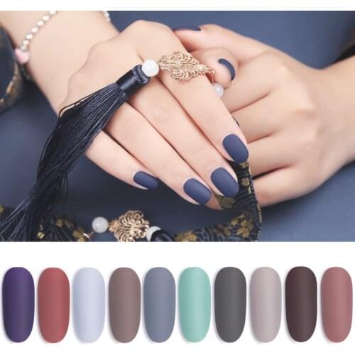 1 Bottle New Soak Off Nail Gel Color Coat Matte Gel Polish Nail Gel Varnish 7.3ml UV Semi Permanent Long Lasting Nail Color Gel