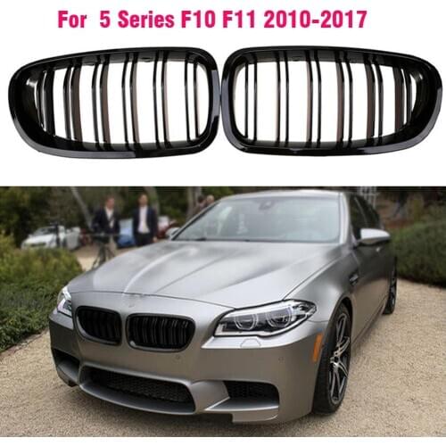 Gloss Car Front Grille Wide Kidney Grille Grill For BMW 5 Series F10 F11 520d 530d 540i 528i 535i M5 Front Bumper Grille