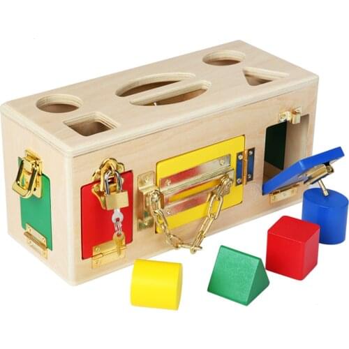 Childrens Early Education Toys Intellectual Science Puzzle Children Educational Box Toy Game Unlock Gift Buckle Lock Montessori