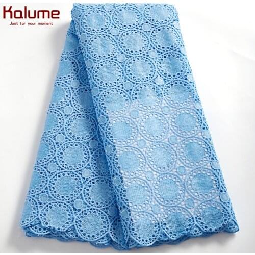 Kalume Cord Lace Fabric 5 Yards African Nigerian Guipure Cord Lace And Fits Sequins High Quality For Diy Sew Wedding H2543