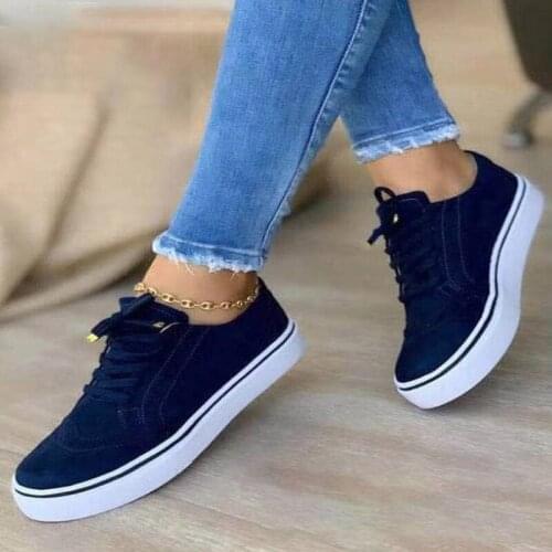 Women Flats Shoes Lace Up Lightweight Loafers Walking Comfortable Casual Shoes Comfortable Platform Flat Shoes Plus Size 35-43