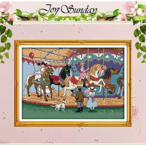 Swing Patterns Counted Cross Stitch 11CT 14CT Cross Stitch Set Wholesale DIY scenery Cross-stitch Kit Embroidery Needlework