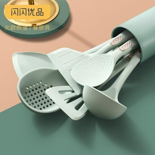 Silicone kitchen utensils set Creative non-stick cooking silicone spatula spatula soup spoon rice spoon cooking pots set