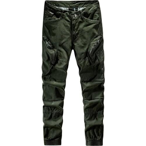 New Cargo Pants Mens Casual Pants Military Fashion Male Trousers Outdoor Overalls Straight Full Length Pockets Safari Style
