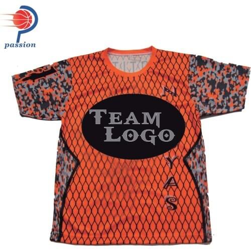 Orange Black Net Softball Tshirt with Team Logos For Sale