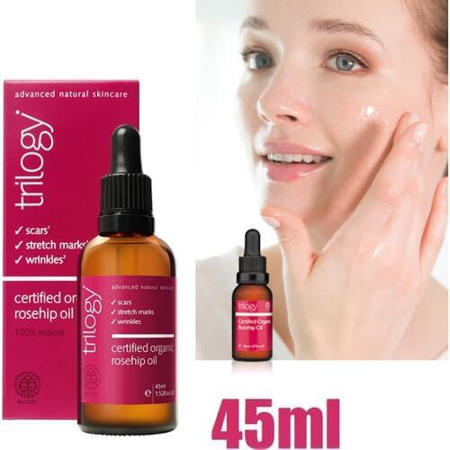Original Trilogy Certified Organic Rosehip Oil 1.5oz 45ml Multi Function Use Serum Face Body Brighten Scar Remove Oil
