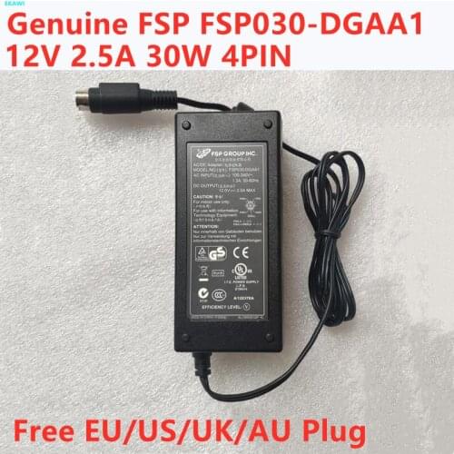 Genuine FSP030-DGAA1 12V 2.5A 30W 4PIN AC Adapter For ABUS TVVR30003 TVVR20001 Compact Digital Recorder Hikvision Power Charger