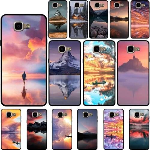 Yinuoda Reflection Phone Case for Samsung A6 A7 A8 A10 A20 A21 A30 A30s A31 A40 A50 A51 A52 A70 A71