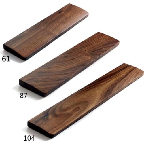 Walnut Wooden Mechanical Keyboard Wrist Rest with Anti-Slip Mat Ergonomic Gaming Desk Wrist Pad Support 61 87 104 Keys