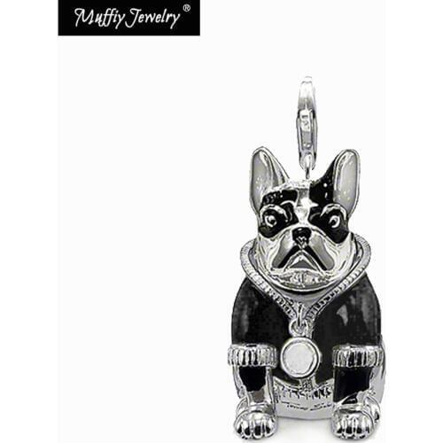 Black Bulldog Dog Pendant,Europe Style Muffiy Rebel Good Jewelry For Men And Women, Gift In 925 Sterling Silver