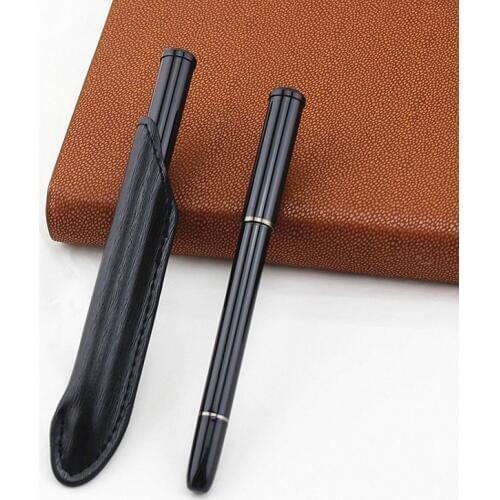 Fine Iraurita Nib Full metal fountain pen 0.5mm ink pens dolma kalem Caneta tinteiro Stationery Business Leather pens bag