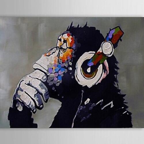 Hand Painted Modern Oil Painting Abstract Gorilla Canvas Art Home Decoration Canvas Wall Pictures for Living Rooms No Frame