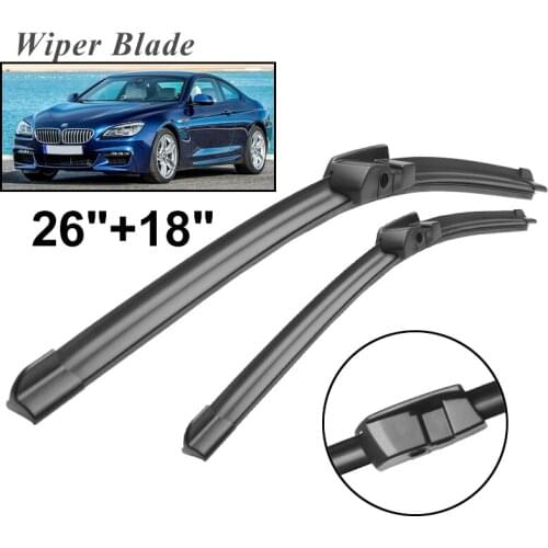 Okowiper LHD Front Wiper Blades For BMW 6 Series F06 F12 F13 Windshield Windscreen Front Window 26"+18"