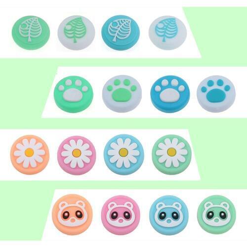 JCD 4Pcs Silicone Caps for Nintend Switch NS NX Joy Con Joystick Analog Stick Thumb Grips Cap Cover for Nintendo Switch