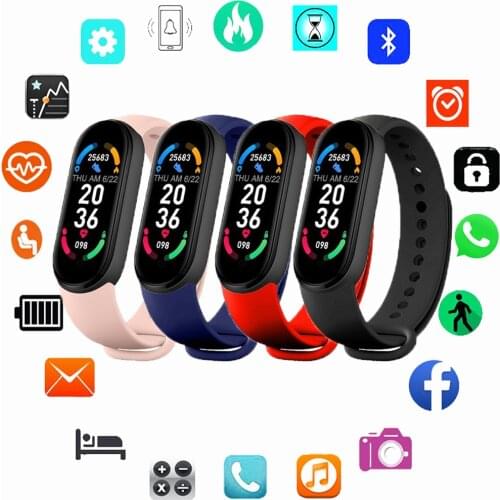 M6 Smart Band 6 Smart Watch Men Women Heart Rate Monitor Blood Pressure Fitness Tracker Clock Smart Band Smartwatch For Android