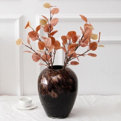 1Pc 60cm Simulation Artificial Eucalyptus Leaves Branch Home Faux Plant Decor