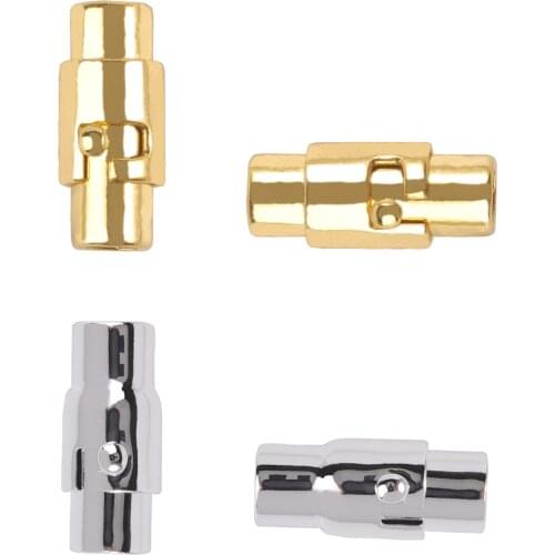 10set Stainless Steel Strong Magnetic Clasps for Leather Cord Bracelet Magnet End Clasp Connectors for DIY Jewelry Making