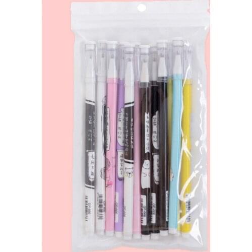 12 Pcs Color Rod Student Gel Pen Set Popular Language Stationery Student Prizes Gifts Korean Learning School Supplies Wholesale