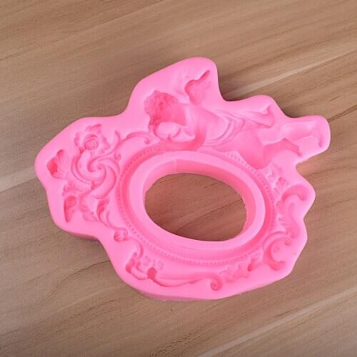 3D Fondant silicone angel lace large frame cake mold chocolate baking tool soap mold cake mold kitchen DIY tool