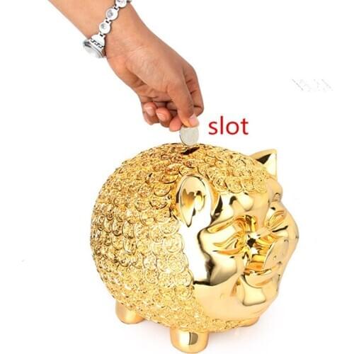 Golden pig statu skarbonka home decorations and crafts new creative birthday present New Year decoration gifts Home decoration