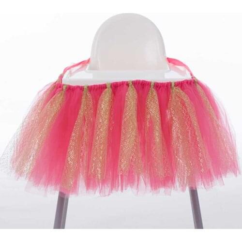 Tutu Tulle Table Skirts Baby Shower Birthday Decoration High Chair Home Party 100cm x 35cm