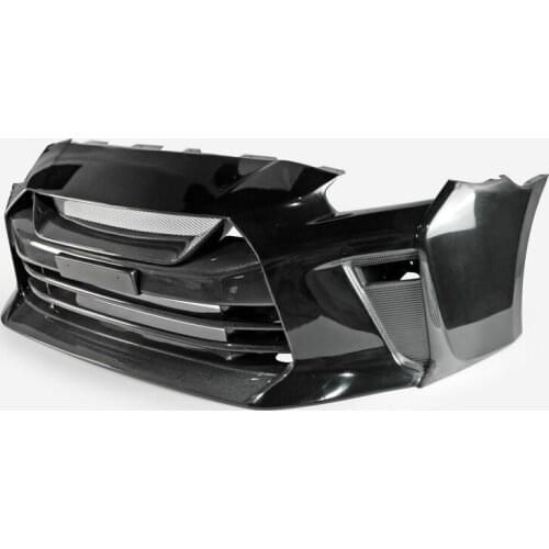 For Nissan R35 GTR MY17 TS Style Portion Carbon Fiber Front Bumper Without Fibre Under Splitter Lip Tuning Panel Drift Kit Trim