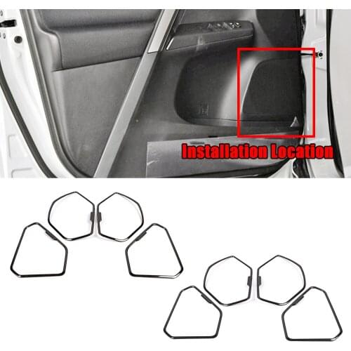 For Toyota Rav 4 Rav4 2019 Inner Door Speaker Audio Ring Cover Sound Frame Trim Stainless Steel Sticker