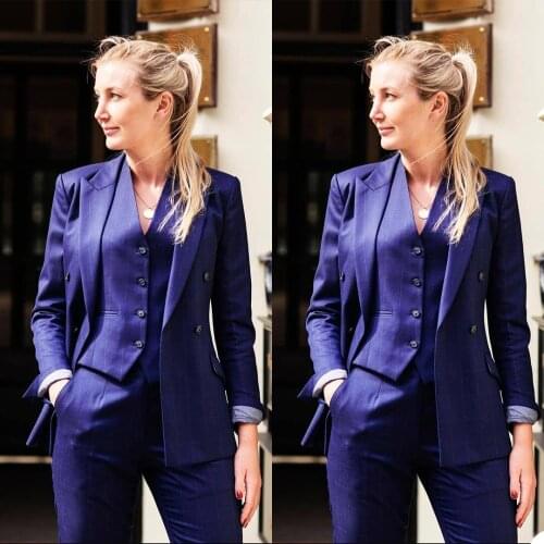 Street Shot Fashion Blazer Suits 3 Pieces Check Plaid Long Sleeve Pants Outfits Evening Party Wedding Formal Jacket