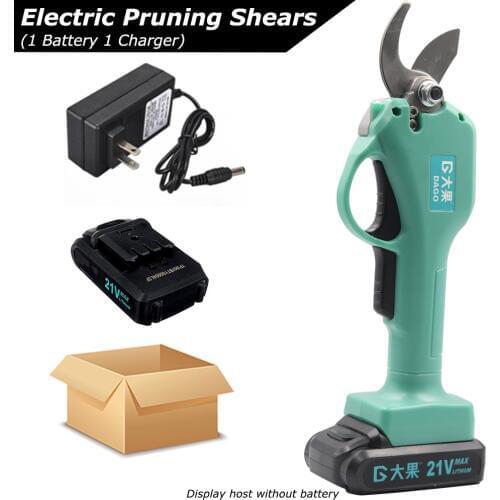 Rechargeable Electric Pruner Scissors Cordless Electric Pruning Shears Branch Cutter Fruit Pruning Tool With 1Battery
