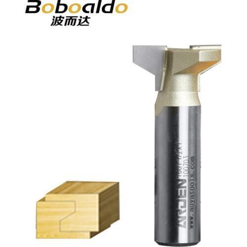 1pcs 1/2 Dovetail Straight T-Slot Arden Router Bit- 1/2*1*25.4mm 2 Flute Trimming Router Bits For Wood Endmill Milling Cutter